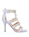 Via Roma 15 Woman Sandals Lilac Size 6 Soft Leather In Purple
