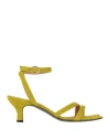Via Roma 15 Woman Sandals Mustard Size 5 Leather In Green