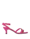 Via Roma 15 Woman Sandals Mauve Size 8 Leather In Purple