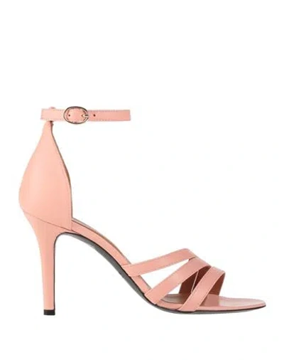 Via Roma 15 Woman Sandals Pink Size 8 Leather