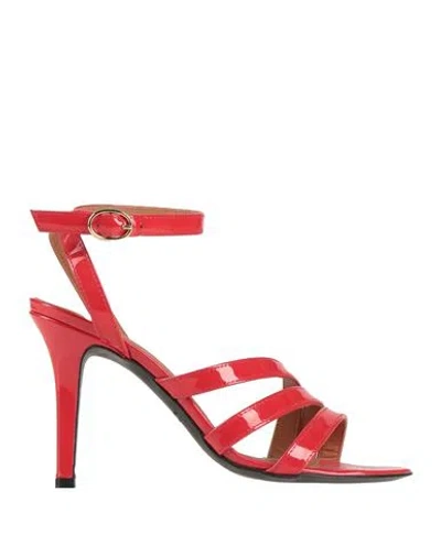 Via Roma 15 Woman Sandals Red Size 5 Leather