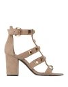 Via Roma 15 Woman Sandals Sand Size 8 Soft Leather In Beige