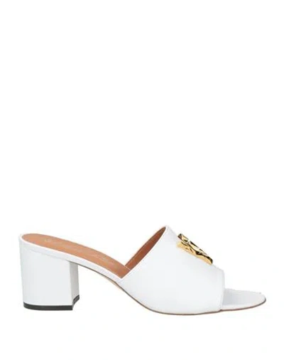 Via Roma 15 Woman Sandals White Size 7 Leather