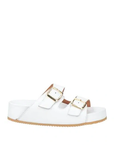 Via Roma 15 Woman Sandals White Size 7 Leather