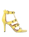 Via Roma 15 Woman Sandals Yellow Size 7 Leather