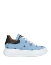 Via Roma 15 Woman Sneakers Sky Blue Size 7 Leather
