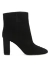 Via Roma 15 Women's "camoscio" Ankle Boots In Black