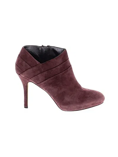 Pre-owned Via Spiga Ankle Boots In Burgundy