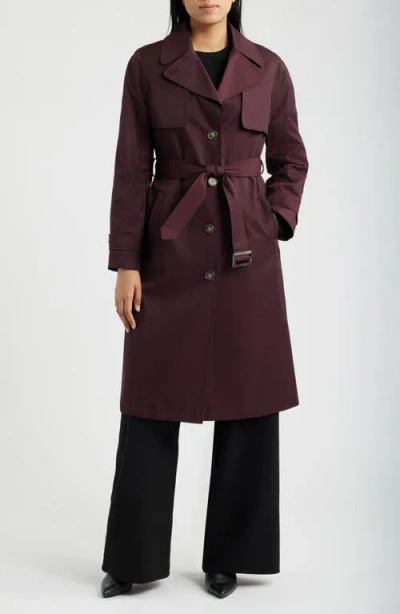 Via Spiga Back Button Cotton Blend Trench Coat In Multi