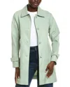 Via Spiga Balmac Single-breasted Coat In Green