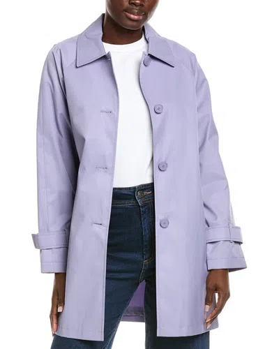 Via Spiga Balmacain Water Repellent Cotton Blend Coat In Lilac