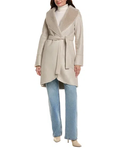 Via Spiga Belted Shawl Wrap In Nude