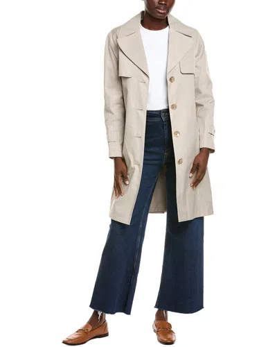 Via Spiga Belted Single-breasted Trench Coat In Neutral
