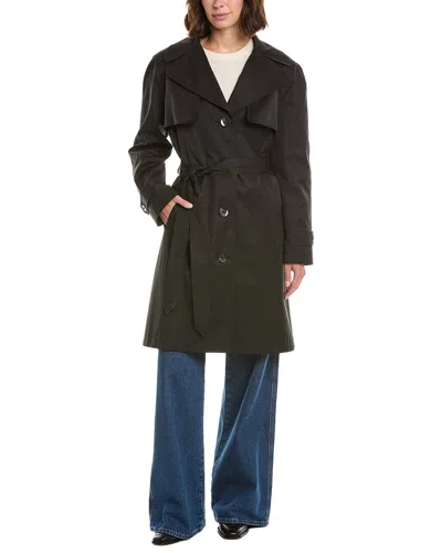 Via Spiga Belted Single-breasted Trench Coat In Green