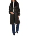 Via Spiga Belted Trench Coat In Black