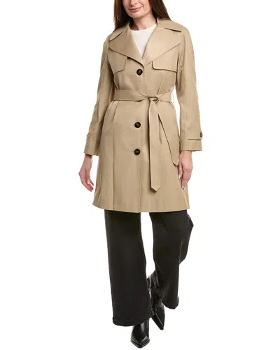 Via Spiga Belted Trench Coat In Neutral