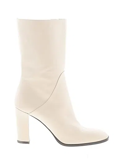 Pre-owned Via Spiga Boots In Ivory