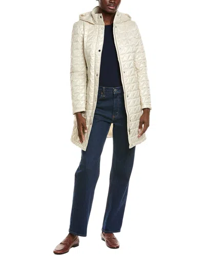 Via Spiga Box Quilt Walker Coat In Neutral