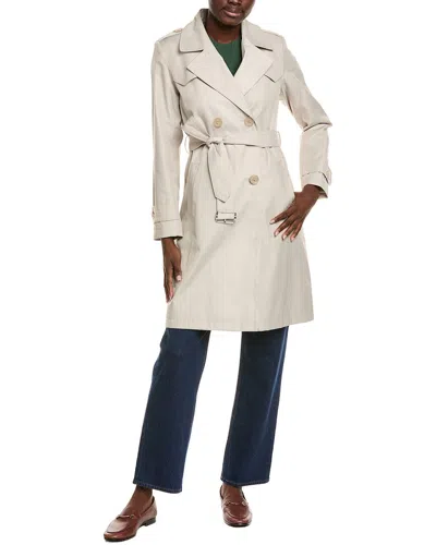 Via Spiga Double-breasted Trench Coat In Neutral