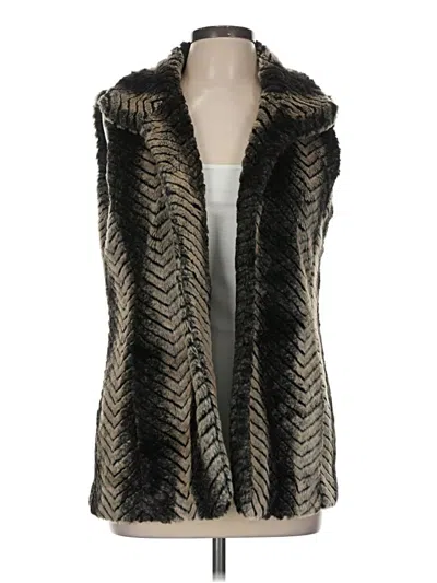Pre-owned Via Spiga Faux Fur Vest In Gold