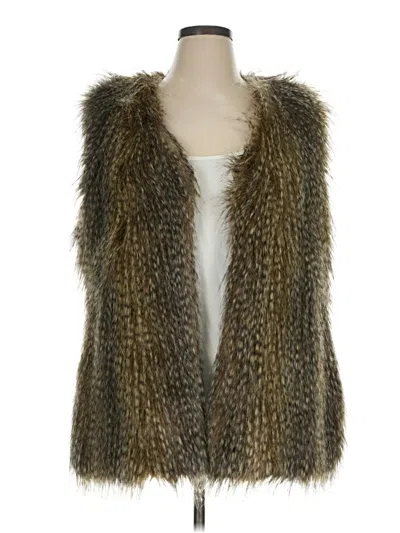 Pre-owned Via Spiga Faux Fur Vest In Gold