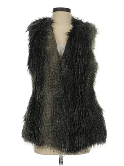 Pre-owned Via Spiga Faux Fur Vest In Gray