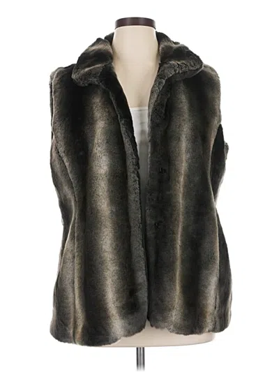 Pre-owned Via Spiga Faux Fur Vest In Gray