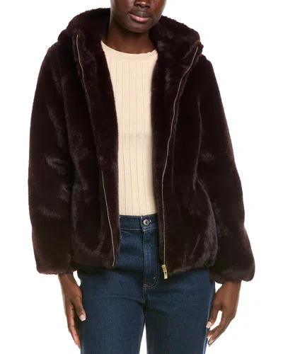 Via Spiga Hooded Jacket In Brown