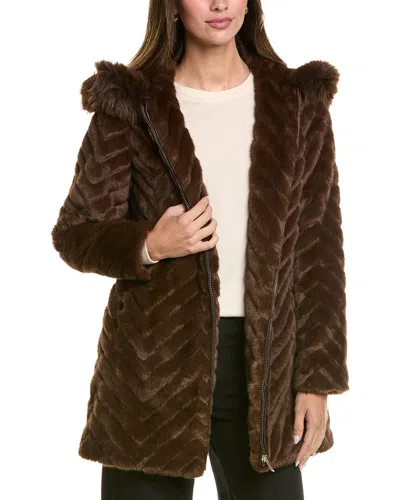 Via Spiga Hooded Jacket In Brown