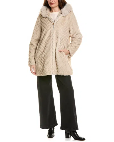 Via Spiga Hooded Jacket In Neutral