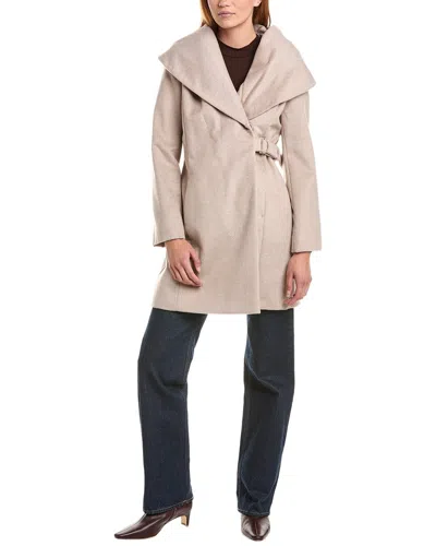Via Spiga Hooded Wool-blend Coat In Beige