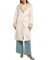 Via Spiga Notch Collar Coat In Neutral