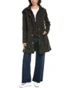 Via Spiga Packable Rain Jacket In Black