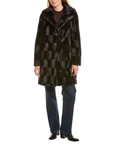 Via Spiga Reefer Coat In Black