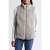 Via Spiga Reversible Faux Fur Vest In Light Grey