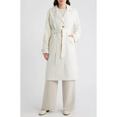 Via Spiga Stretch Gabardine Trench Coat In White