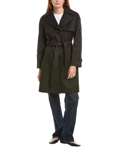Via Spiga Trench Coat In Black