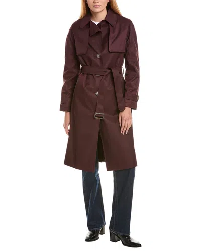 Via Spiga Trench Coat In Red