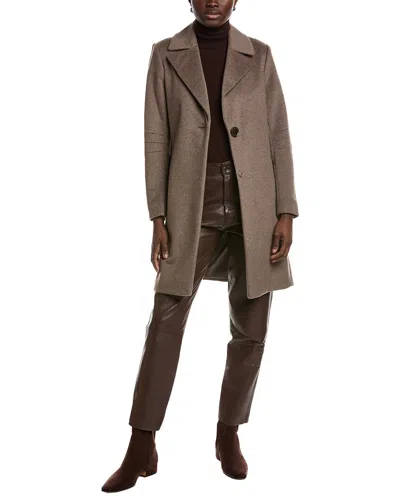 Via Spiga Walker Wool-blend Coat In Brown