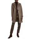 Via Spiga Walker Wool-blend Coat In Brown