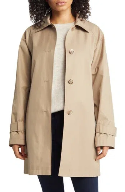 Via Spiga Water Repellent Cotton Blend Trench Coat In Metallic