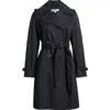 Via Spiga Water Resistant Cotton Blend Trench Coat In Navy