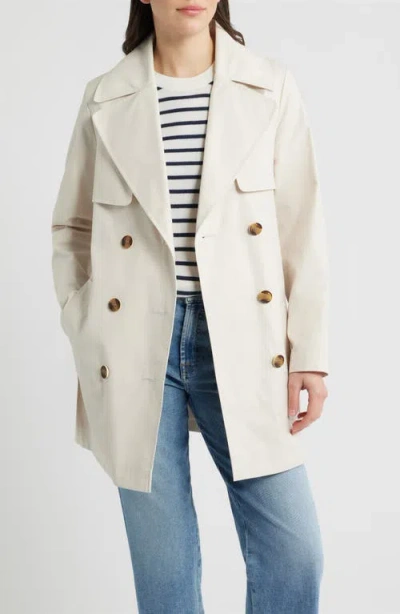 Via Spiga Water Resistant Cotton Blend Trench Coat In Neutral