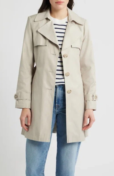 Via Spiga Water Resistant Cotton Blend Trench Coat In Neutral