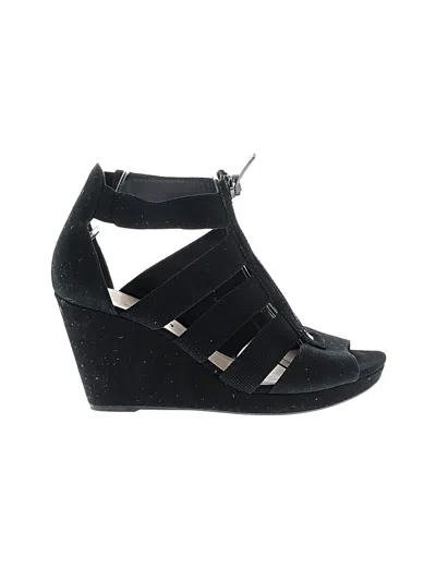 Pre-owned Via Spiga Wedges In Black