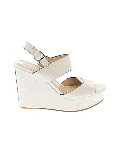 Pre-owned Via Spiga Wedges In Ivory