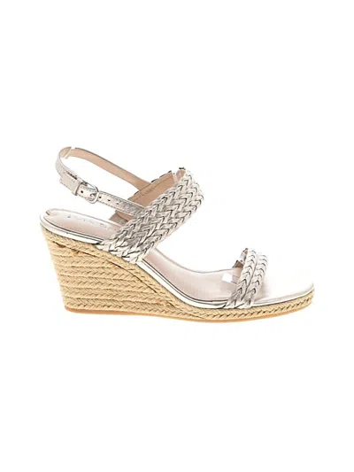 Pre-owned Via Spiga Wedges In Silver
