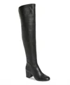 Via Spiga Women Finlay Leather Over The Knee Block Heel Boots In Black In Black