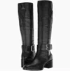 Via Spiga Women's Garnett Glossy Leather Tall Boots In Black In Black