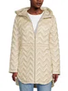 Via Spiga Women's Zigzag Quilted Puffer Jacket In Neutral